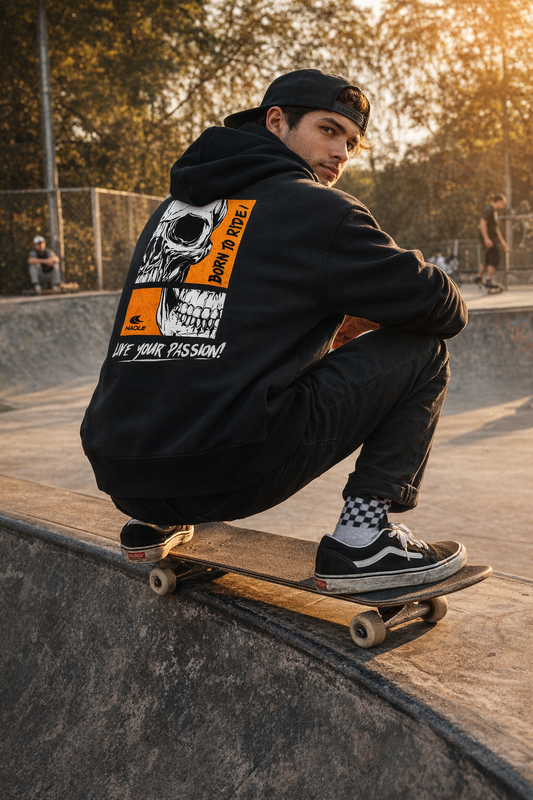 Born to ride - Hoodie  - Férfi