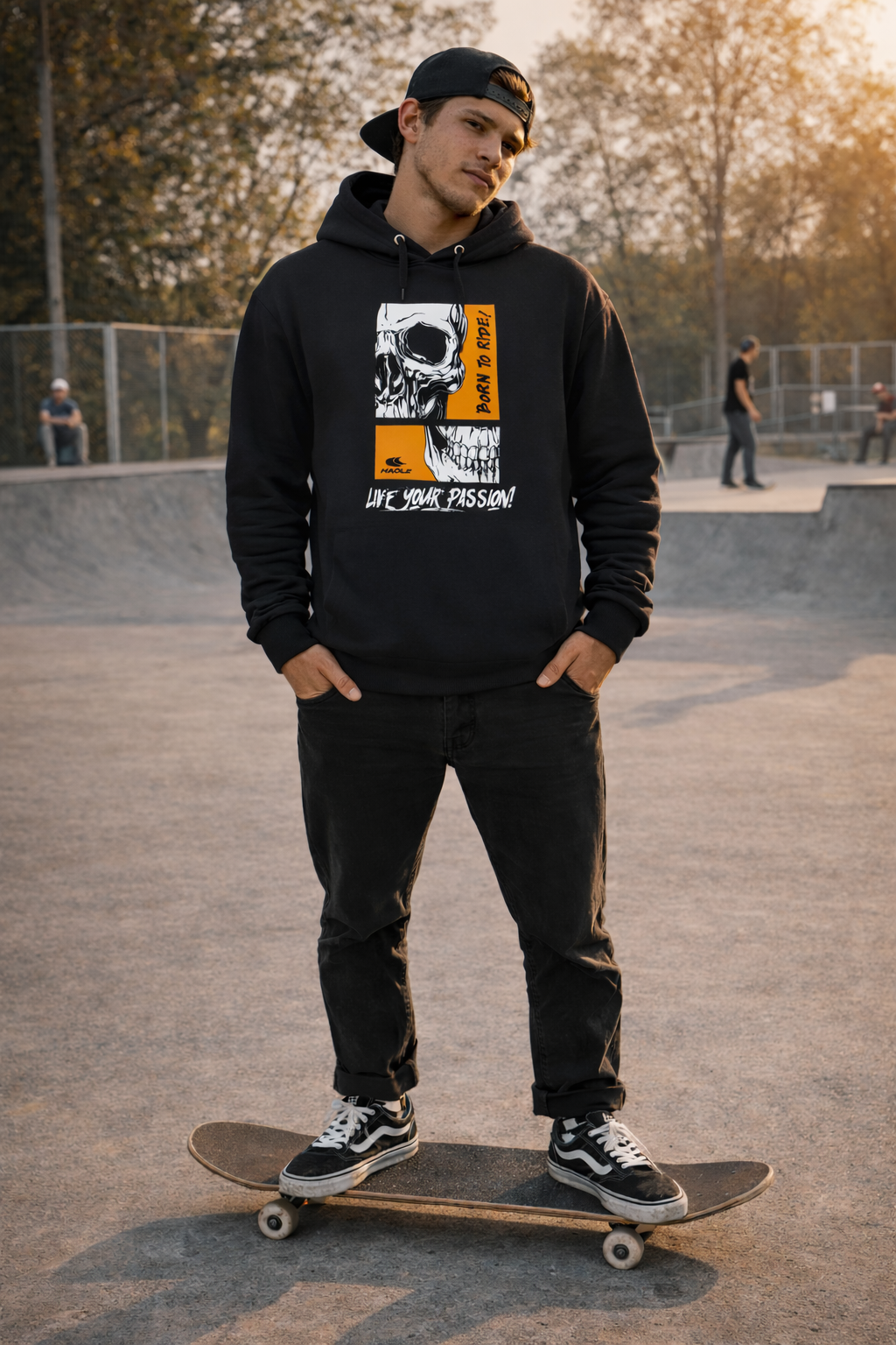 Born to ride - Hoodie  - Férfi